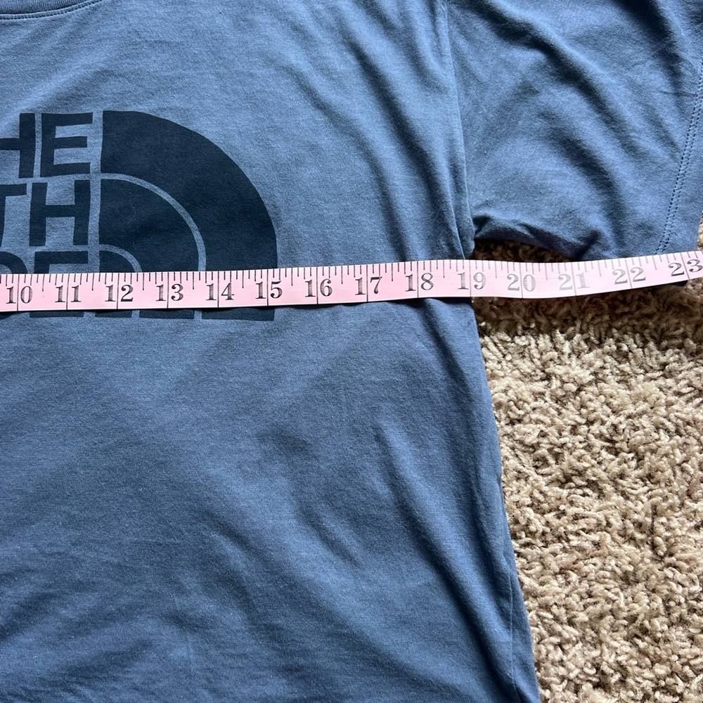 The North Face Blue Crop Shirt Sleeve T-Shirt Size Small - Picture 5 of 6